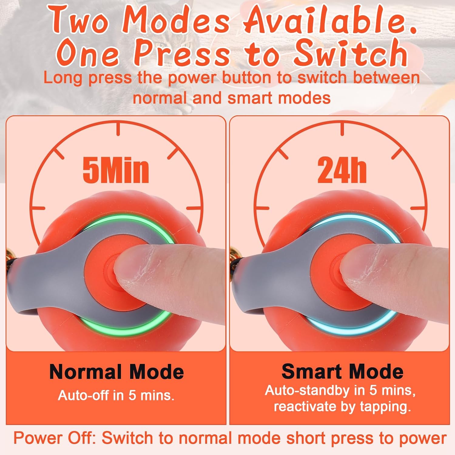 two models avaliable about smart cat toys