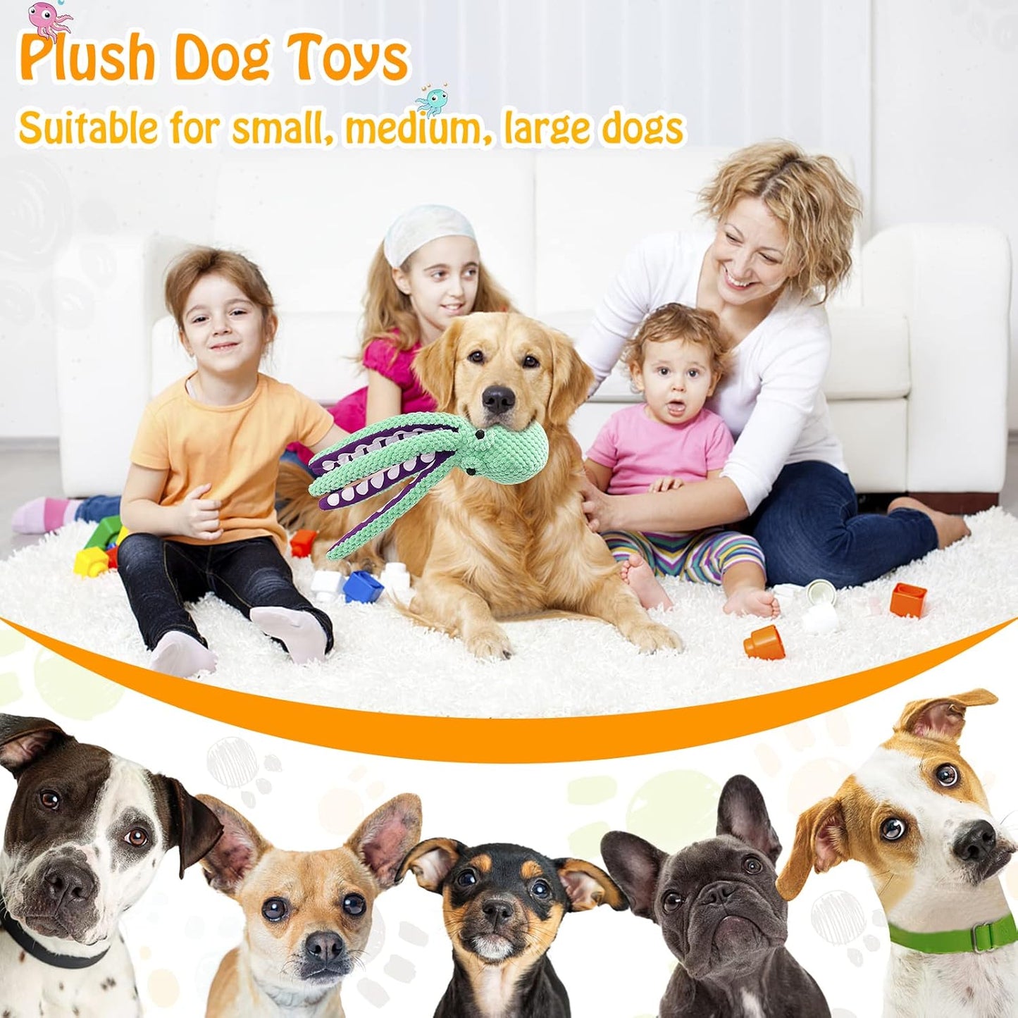 plush dog toys suitable for all dogs