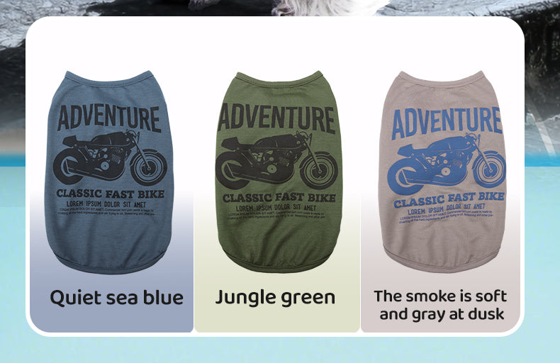 Dog Clothes T shirt Bike Designer Fashion Costumes for Pet Dogs Cats
