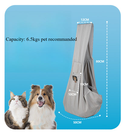 Ice Silk  Dog Sling Carrier Cool Breathable Cat Bag for Outdoor
