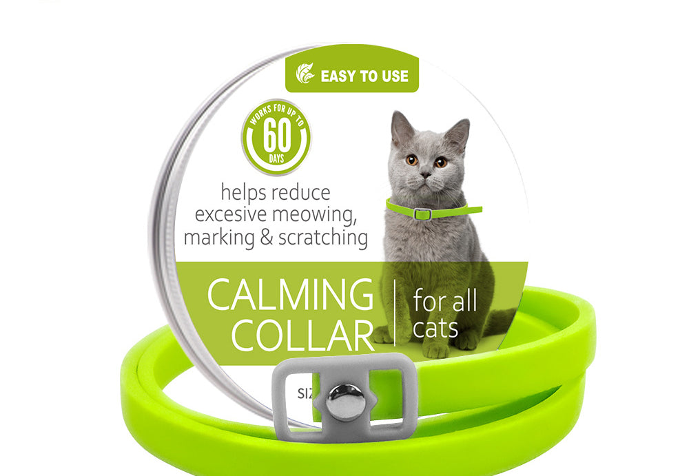 Collar calmante para mascotas, ajustable, antiestrés, con feromonas para gatos 