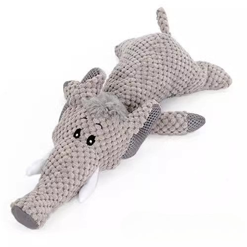 Jouets interactifs en peluche pour chien, jouets à mâcher mignons et couineurs, chiot, lion, loup, éléphant, jouets pour chiens et chats 
