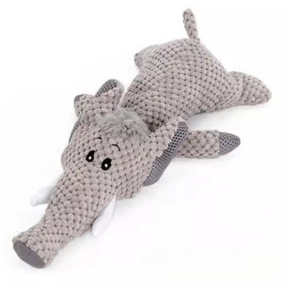Jouets interactifs en peluche pour chien, jouets à mâcher mignons et couineurs, chiot, lion, loup, éléphant, jouets pour chiens et chats 