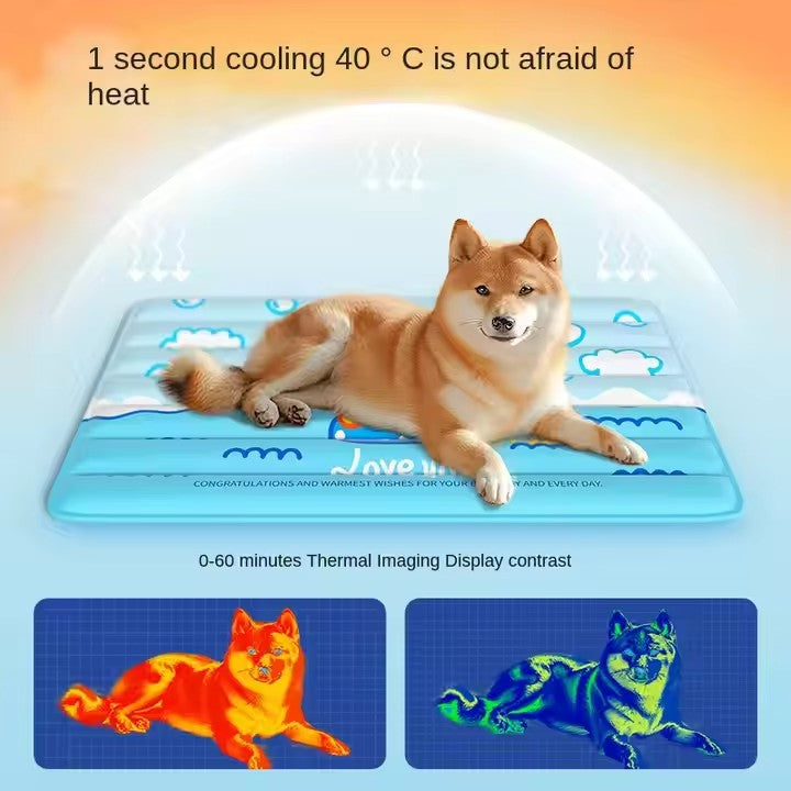 Alfombrilla refrescante de gel para perros y gatos con accesorios personalizados de diseño 