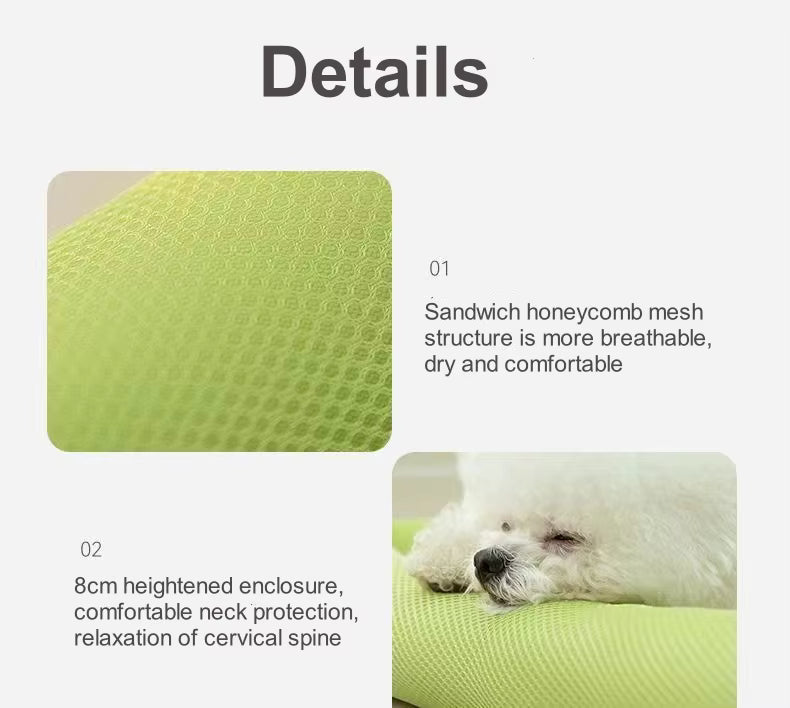 Cooling Non-Slip Dog Bed Waterproof Bolster Cat Beds