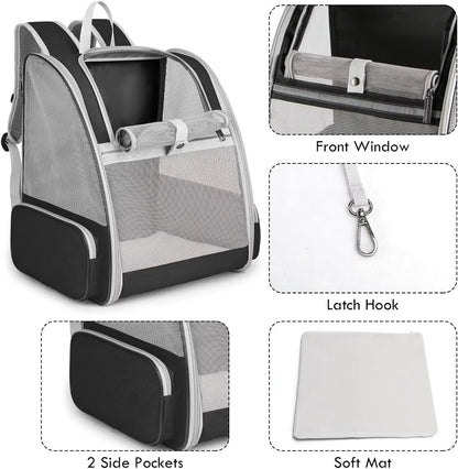 Expandable Pet Carrier Breathable Collapsible Soft Cat Travel Bag