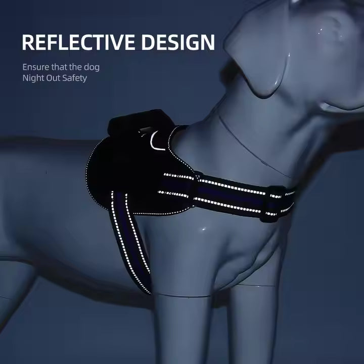 Reflective Breathable Adjustable Pet Harness Custom Dog Harness NO PULL