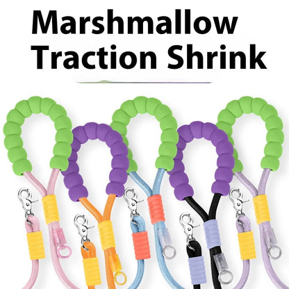 Multi-functional dog training walking leash with poop bag in various colors.