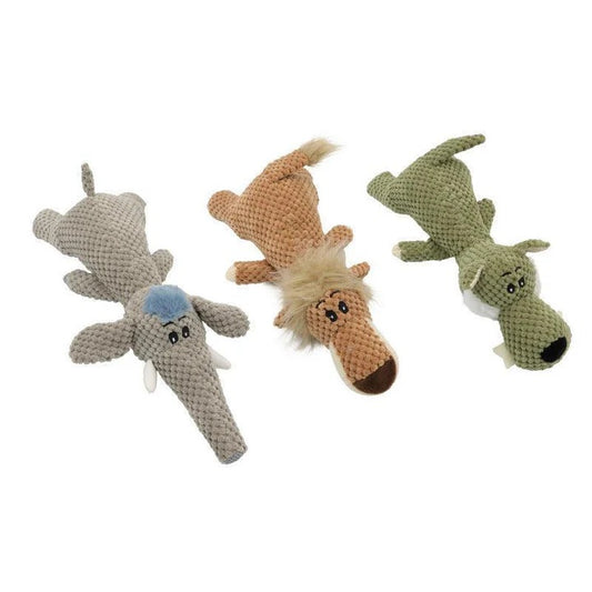 3 PCS Squeaky Plush Dog Chew Toys
