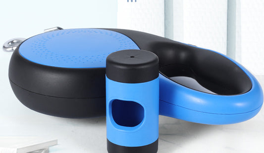 Retractable Dog Leash with Waste Bag Dispenser Soft Anti Slip Grip