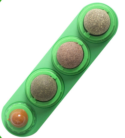 4 Pack Catnip Toys Safe Healthy Cat Wall Ball Toy