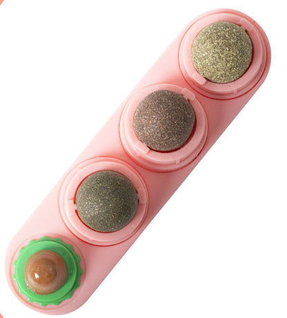 4 Pack Catnip Toys Safe Healthy Cat Wall Ball Toy