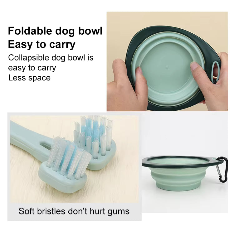 collapsible dog bow is easy to carry less space pet grooming kit