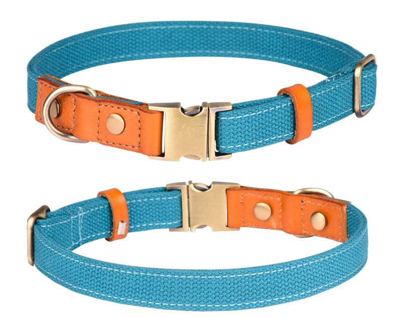 Collar de perro personalizado con hebilla de metal grabada personalizada, collar de perro de nailon duradero 
