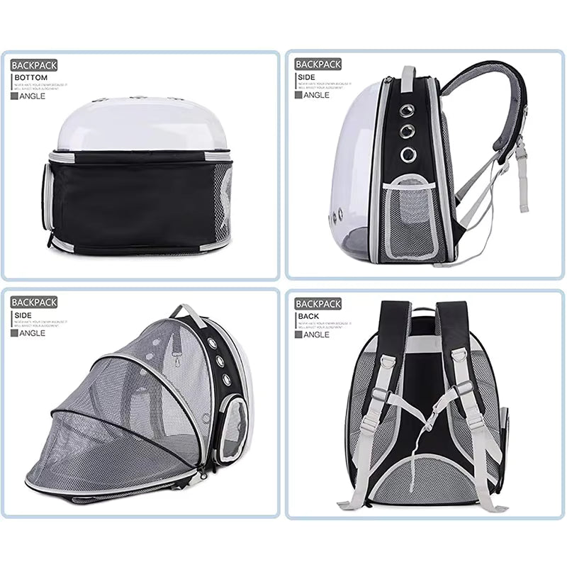 Cat Backpack Bubble Expandable Foldable Breathable Pet Carrier