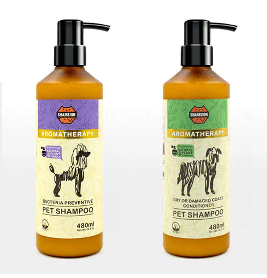Hypoallergenic Pet Shampoo and Conditioner Set For All Cats And Dogs