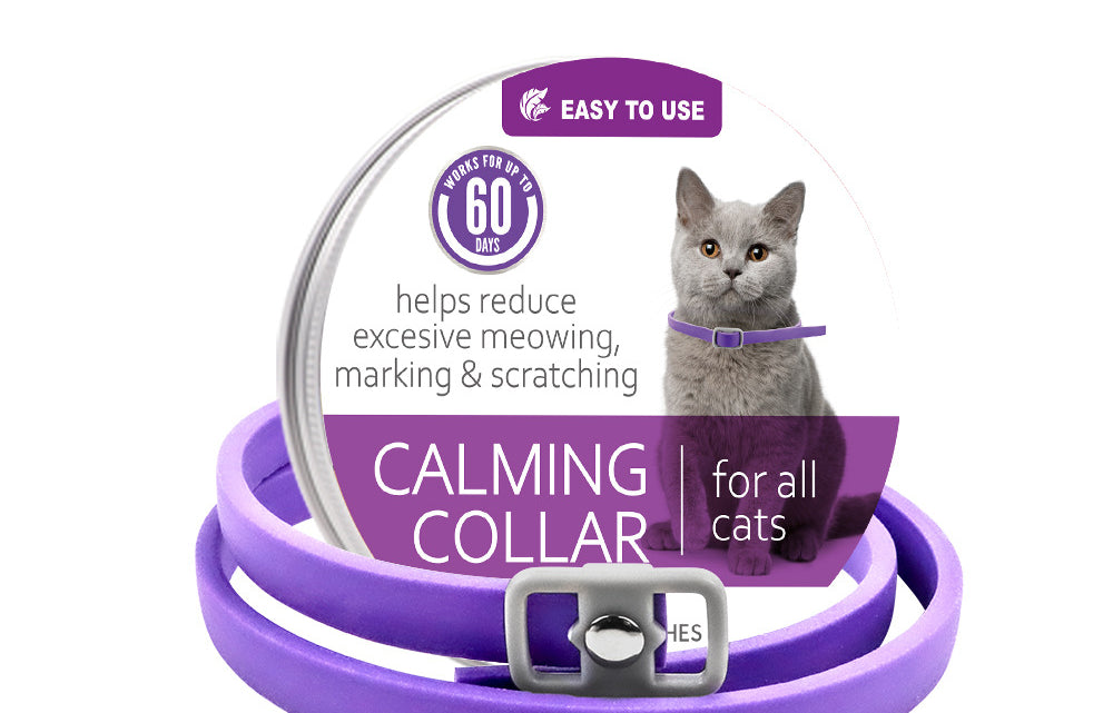 Collar calmante para mascotas, ajustable, antiestrés, con feromonas para gatos 