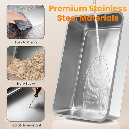 premium stainless steel materials cat liiter box