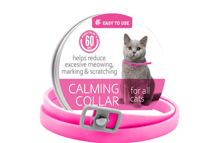 Collar calmante para mascotas, ajustable, antiestrés, con feromonas para gatos 