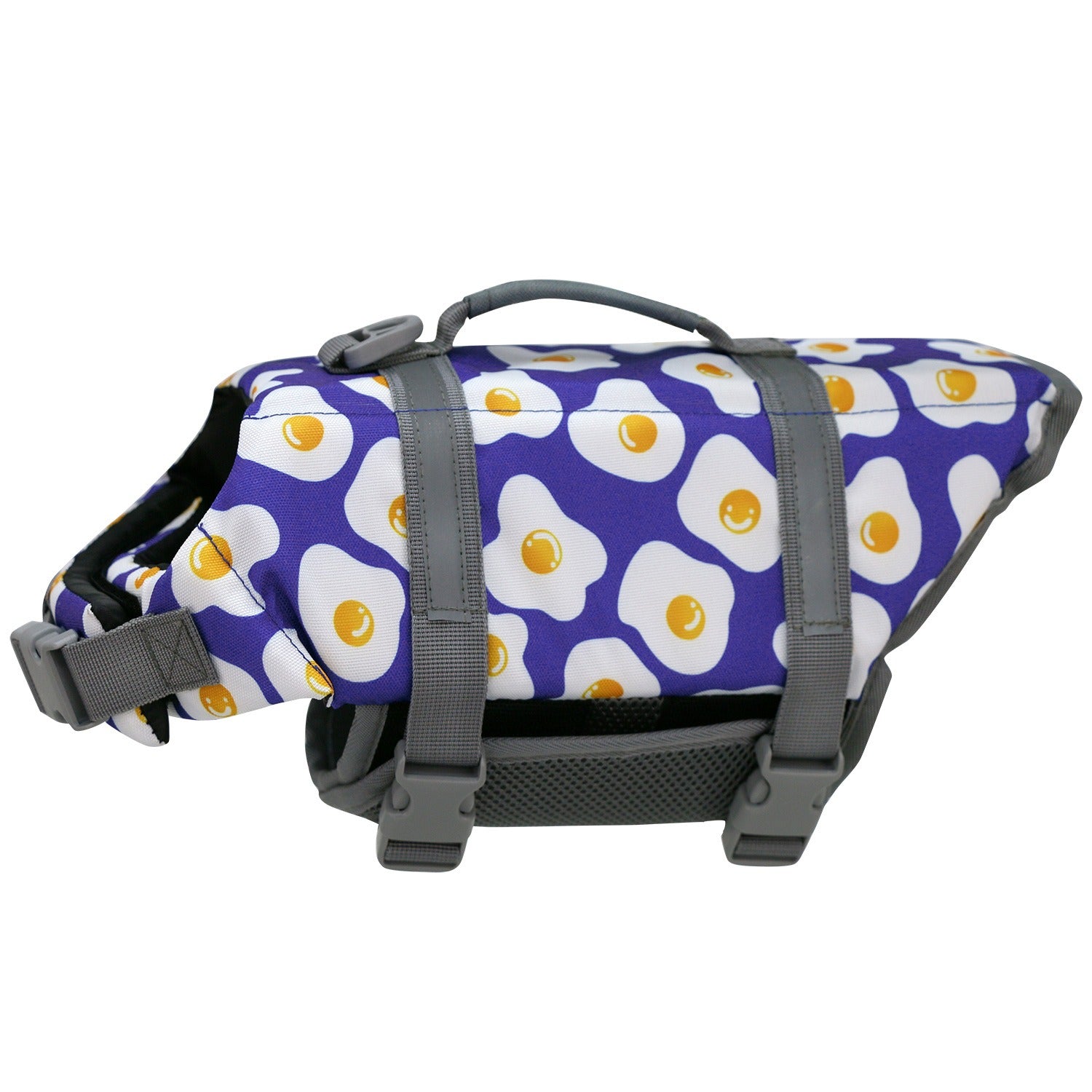 egg style blue dog life jacket