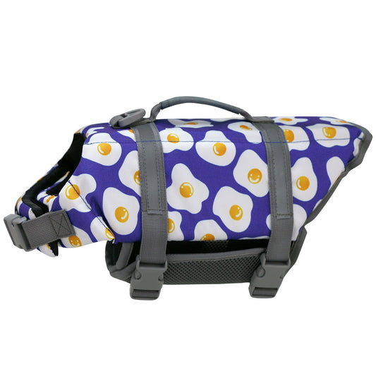 egg style blue dog life jacket