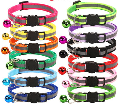 12 Pack Reflective Cat Collar with Bell