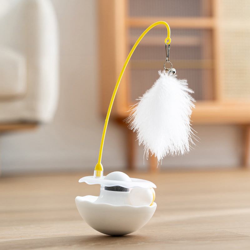 Interactive Feather Toy Funny Removable Tumbler Cat Toy Feather