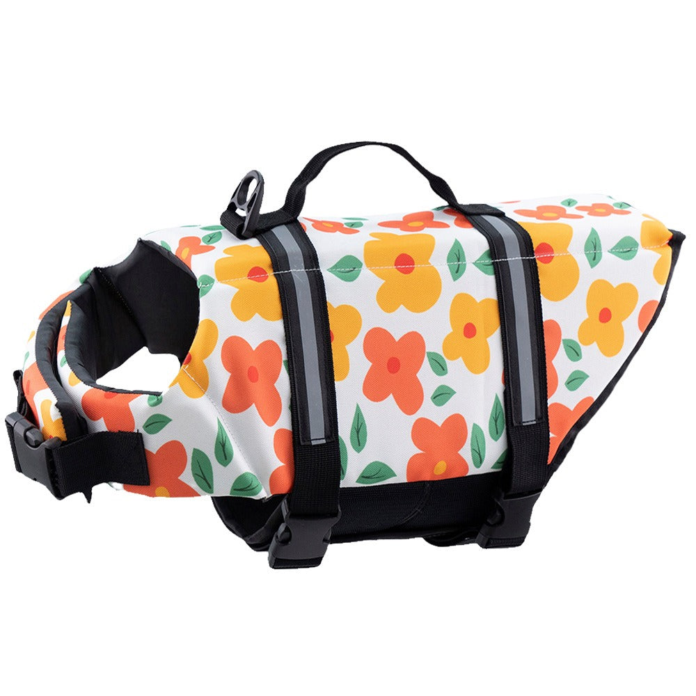 flower styles adjustable dog life jacket 