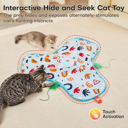 touch activation and interactive hide and seek cat toys