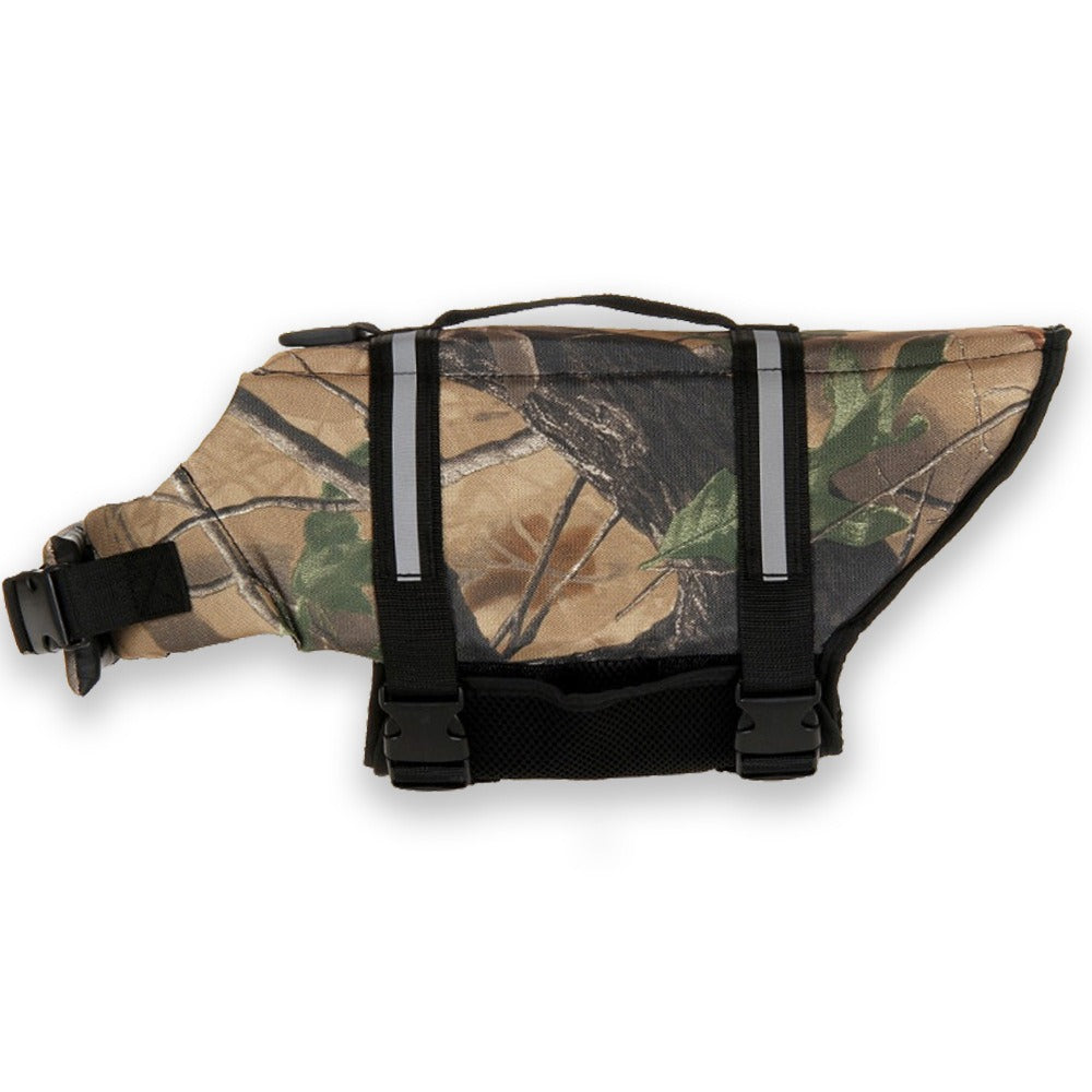 600D oxford farbic light camouflage dog life jacket