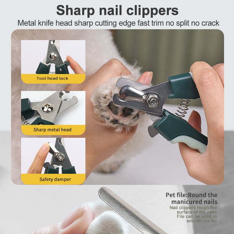 sharp nail cippers pet care pet grooming kit