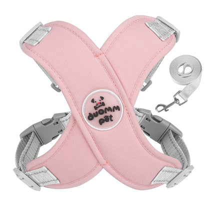 X style pink dog harness and leash