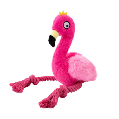 New Stuffed Plush Squeaky Flamingo Luxury Durable Interactive Pet Chew Toy