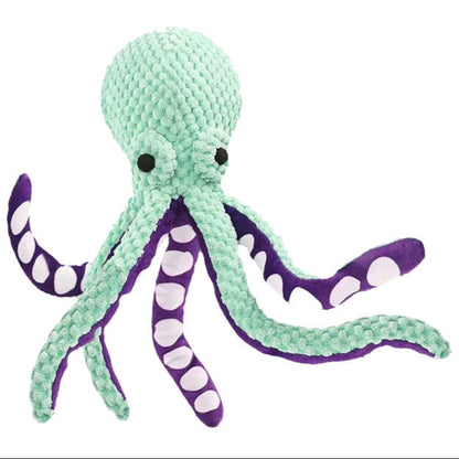 Octopus Shaped Stuffed plush chew dog toy