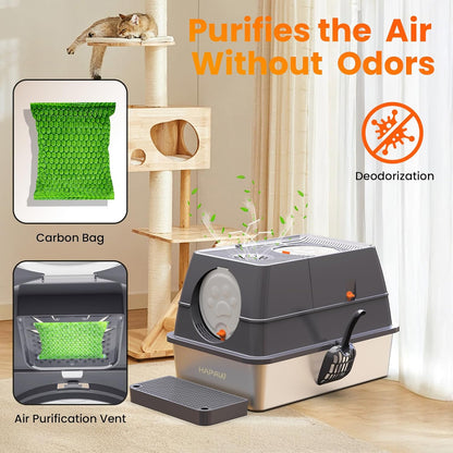 cat litter bo with air purification vent