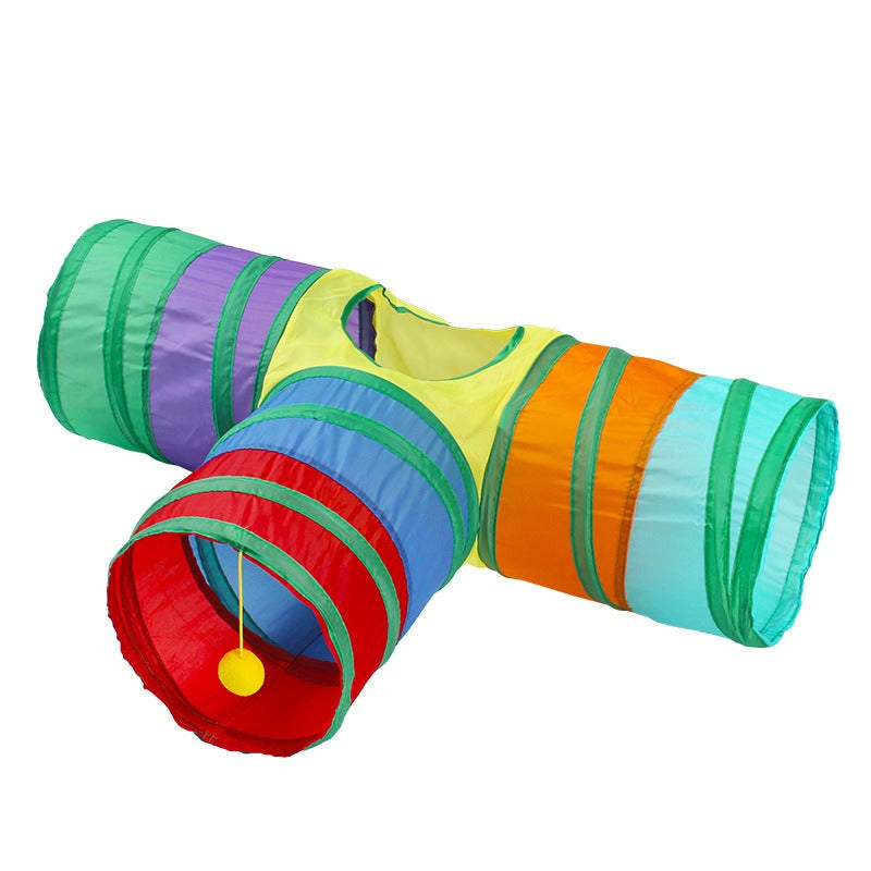 rainbow 3wayCollapsible Cat Play Tunnel toys