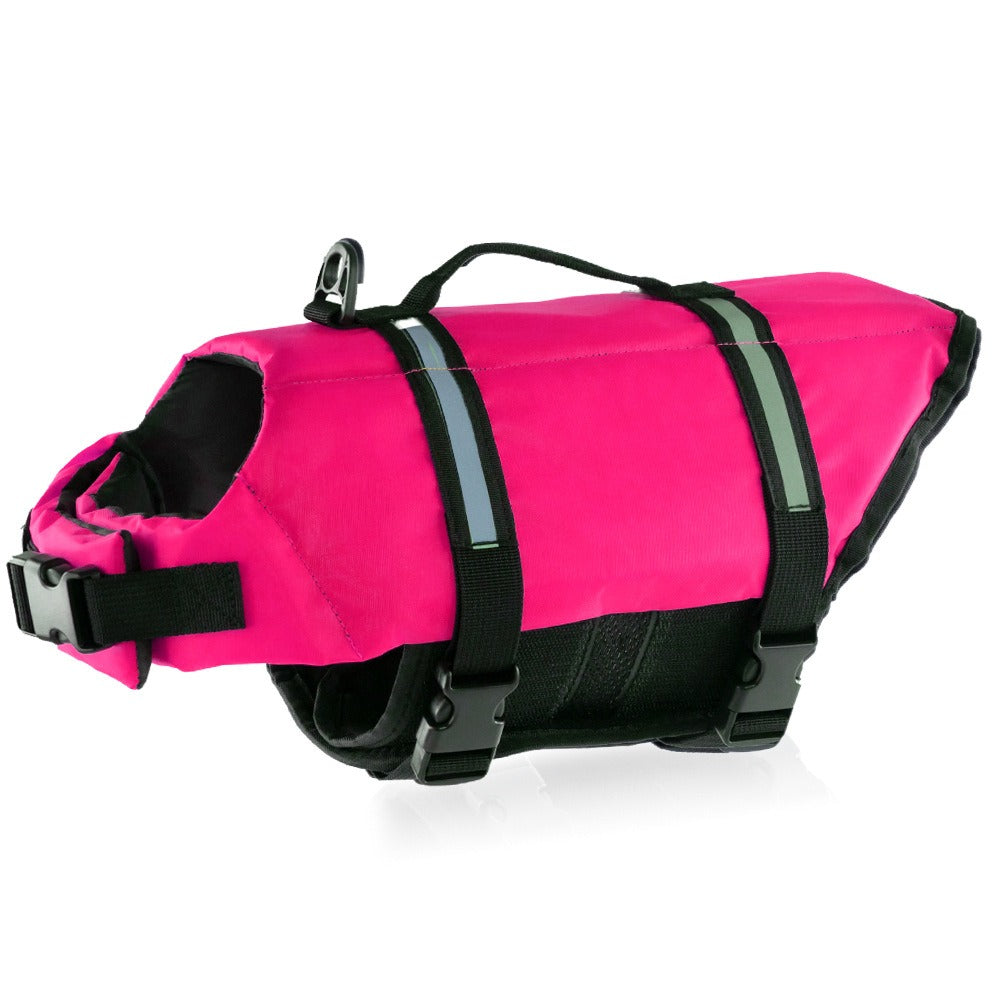 rose red adjustable belt dog life jacket 