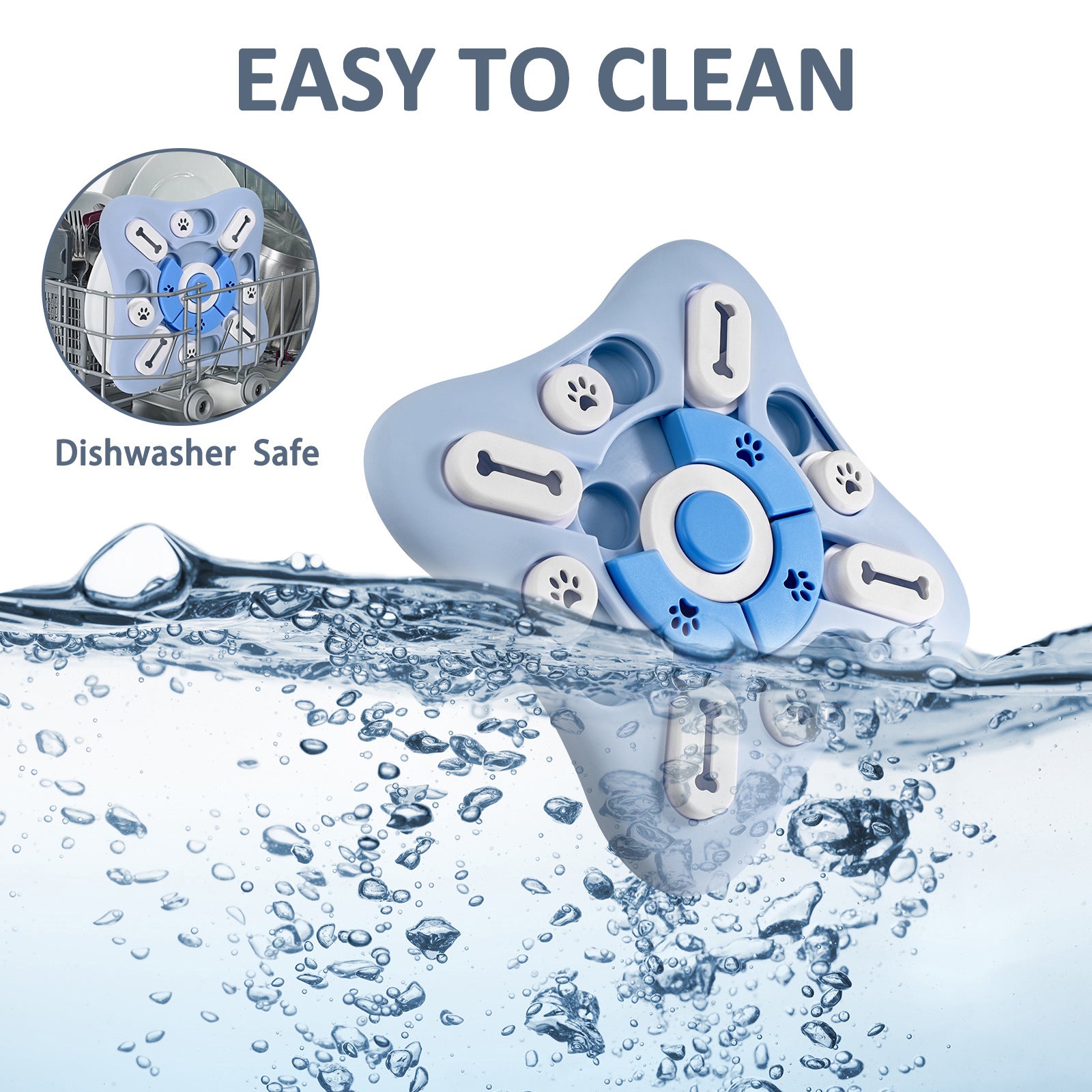 dishwasher safe and easy to clean for dog puzzle toys