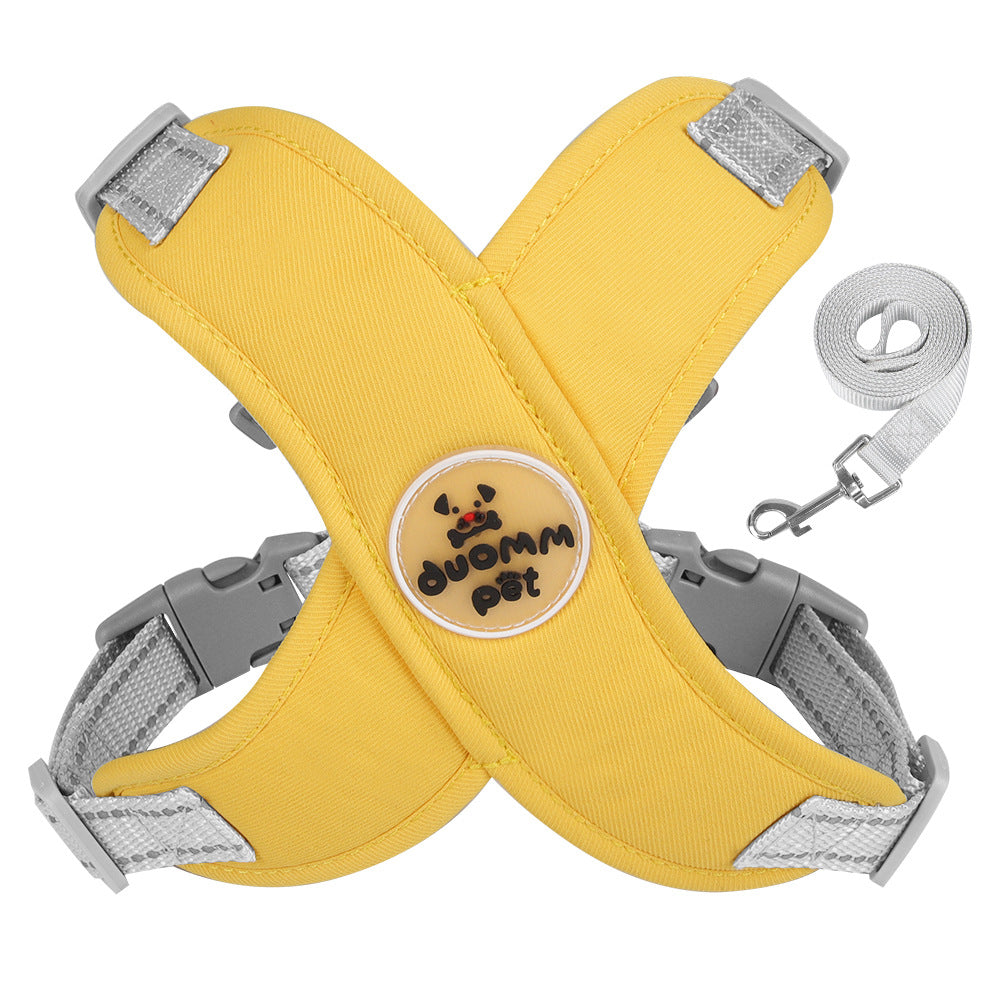 yellow color dog harness