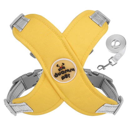 yellow color dog harness